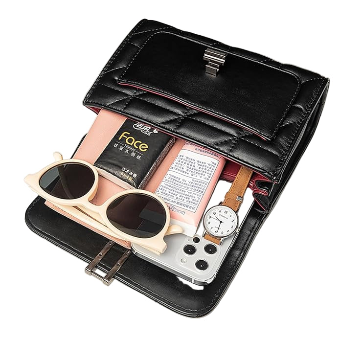 Women's Fashionable Shoulder Bag Original Leather Large Capacity Crossbody Bag Zipper Pocket Magnetic Buckle Women's Shoulder Bag