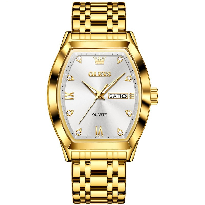 OLEVS TOP Brand Men's Watches Diamond Dial High-end Waterproof Stainless Steel Wrist Watch for Men