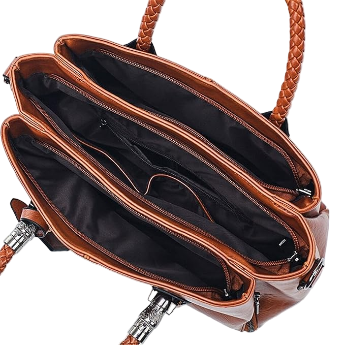 Fahionable Women's Soft Leather Handbag Crossboday Bag Luxury Shoulder Handbags Large Capacity Women Shoulder Bags - Acquisti Online