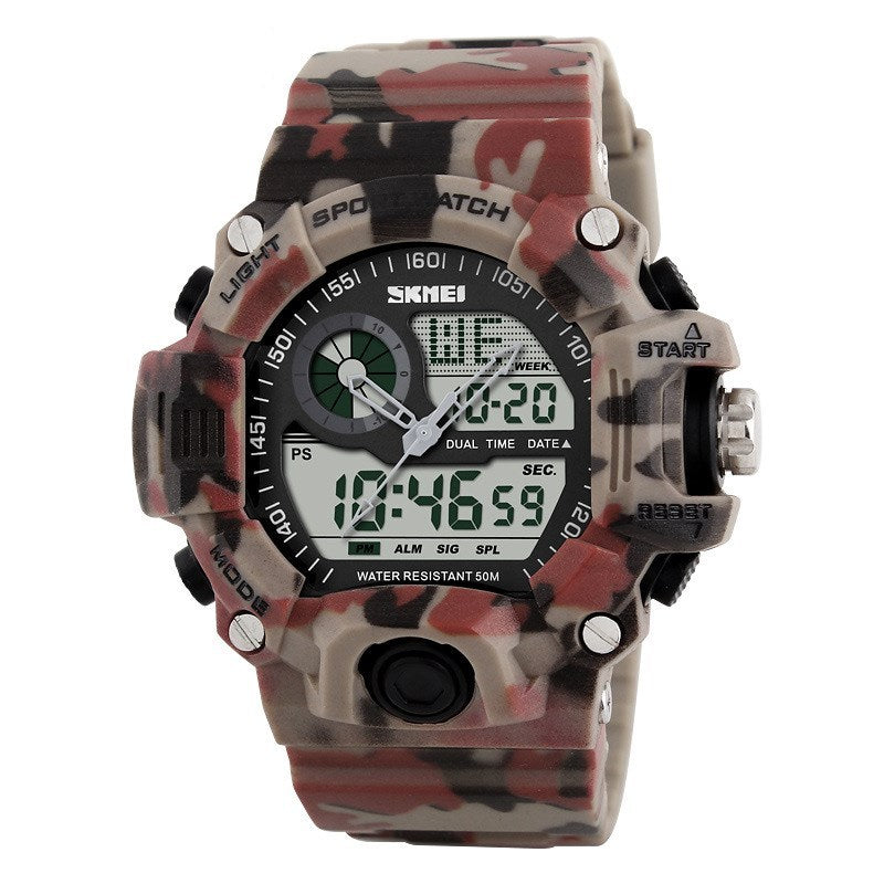 SKMEI Military Watches Men Digital Analog Watch Waterproof 5 ATM Wristwatch LED Sport electronic watch