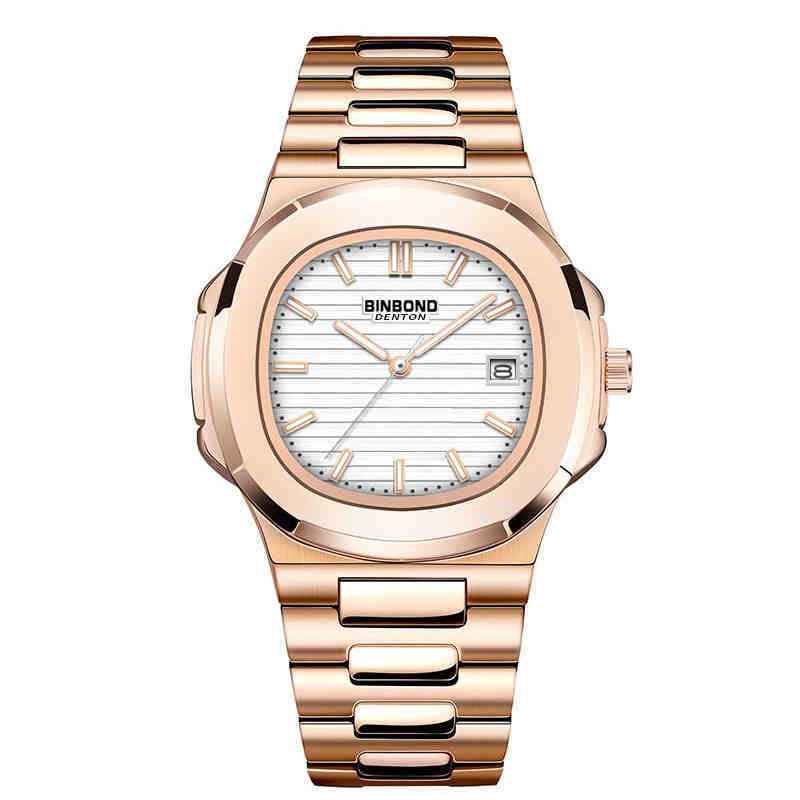 Men's Simple Watches Analogue Quartz Wrist Watch Leisure Waterproof Watch Date Calendar Luminous Watch with Stainless Steel Strap for Men