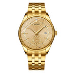 CHENXI Luxury Couple fashion quartz watch steel band watch Rhinstone Crafted Luminous Waterproof Couple Quartz Watch