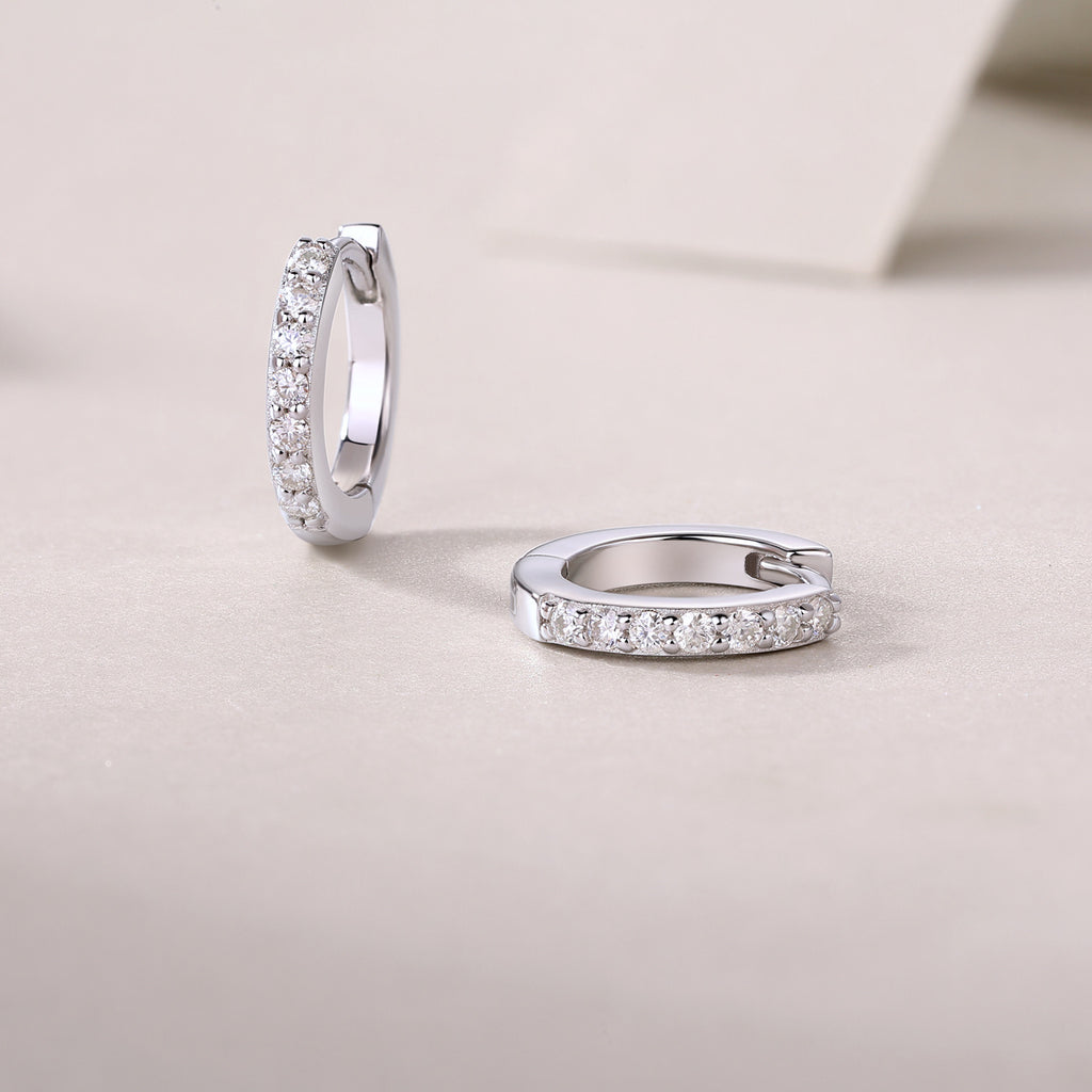 Diamond Set Moissanite Silver Earrings Luxury Fashion Diamond Earrings Stud Earrings