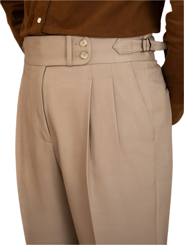 Men's British Commuter Anti-wrinkle Retro Trendy Business Slim-fit Casule Pants