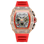 Orologio meccanico multifunzionale alla moda, nuovo, stile Full Diamond