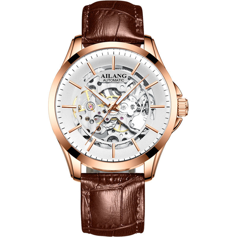 Orologio meccanico automatico AILANG da uomo con tourbillon luminoso e impermeabile 
