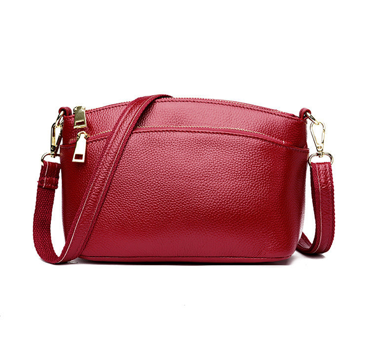 Women's Fashionable Shoulder Leather Bag Multi Function Pocket Crossbody Genuine Leather Handbag Women's Shoulder Bag