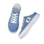 Frayed Hem Lace Up Canvas Sneakers - Acquisti Online