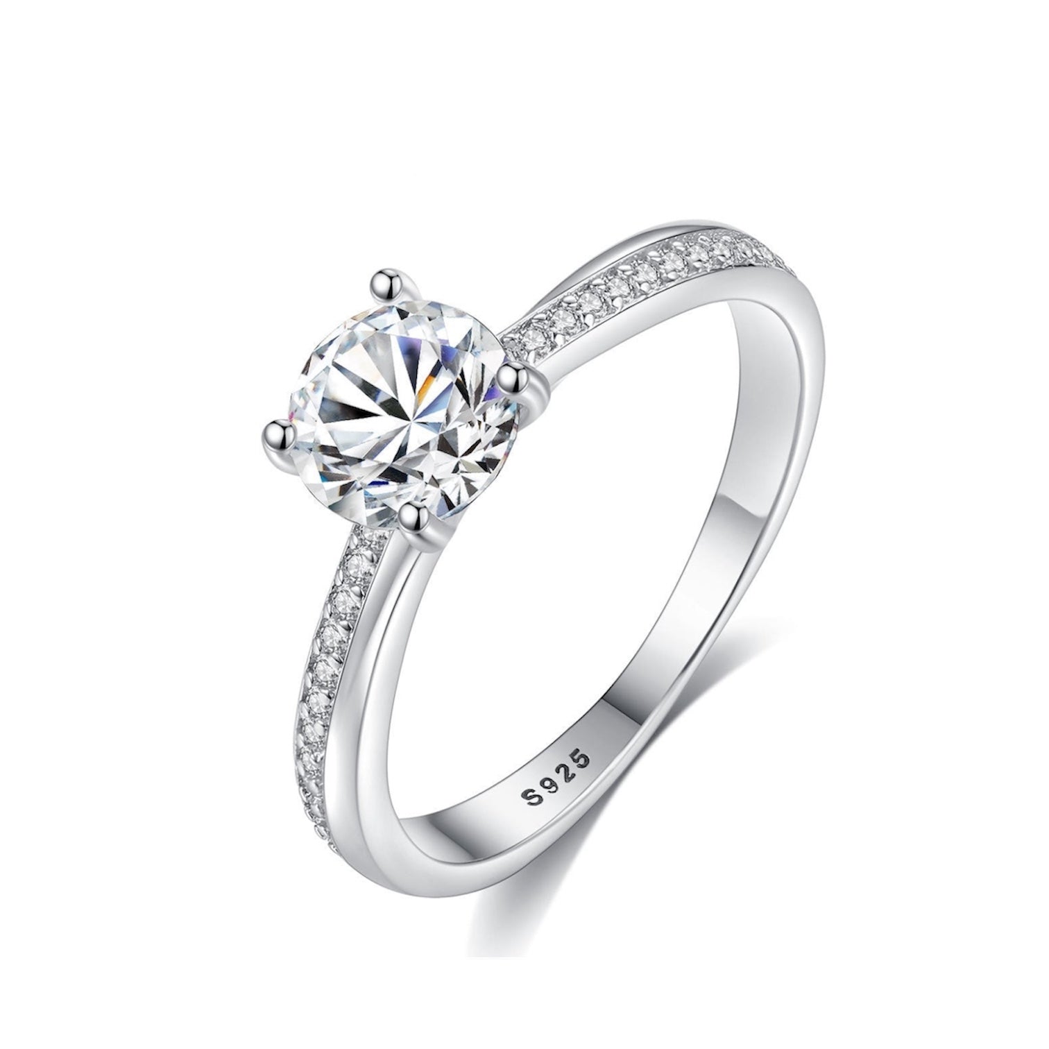 Luxe damesringen van S925 sterling zilver met edelsteen en diamant, hoogwaardige ring, modieuze verlovingsringen voor dames.