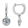 Orecchini di lusso da donna in argento sterling 925 di alta qualità con gancio per l'orecchio, orecchini a cerchio con diamanti e moissanite, orecchini alla moda da donna