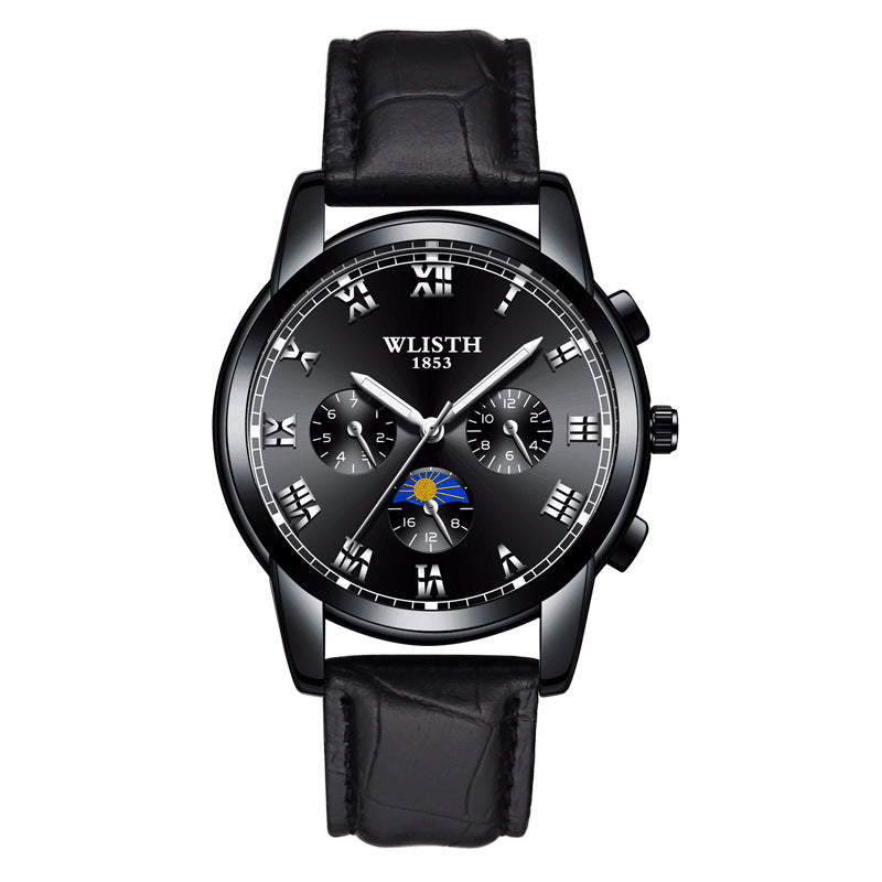 WLISTH Watches Mens Luxury Sport Quartz Watch Stainless Steel Bracelet  Waterproof Watch for Men
