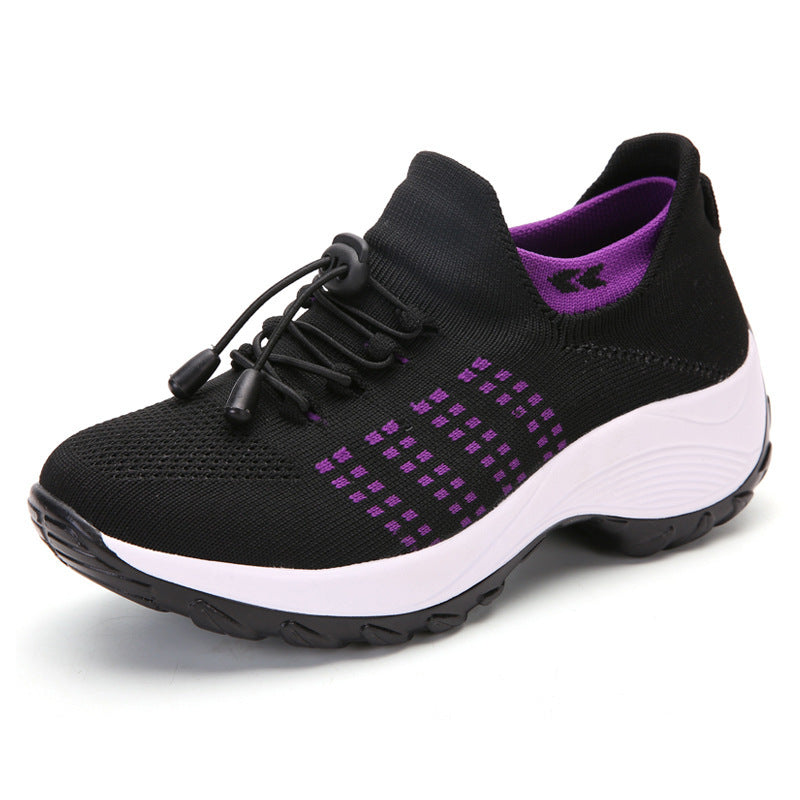 Women's Spring And Summer New Casual Flying Knit Sneakers - Acquisti Online