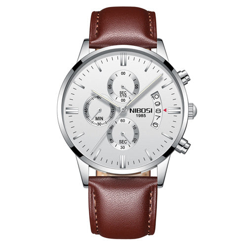 Men Watch Chronograph Sport Mens Waterproof Full Steel Quartz watch