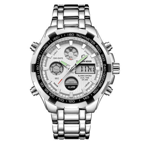 Orologio sportivo multifunzione in lega con calendario da uomo
