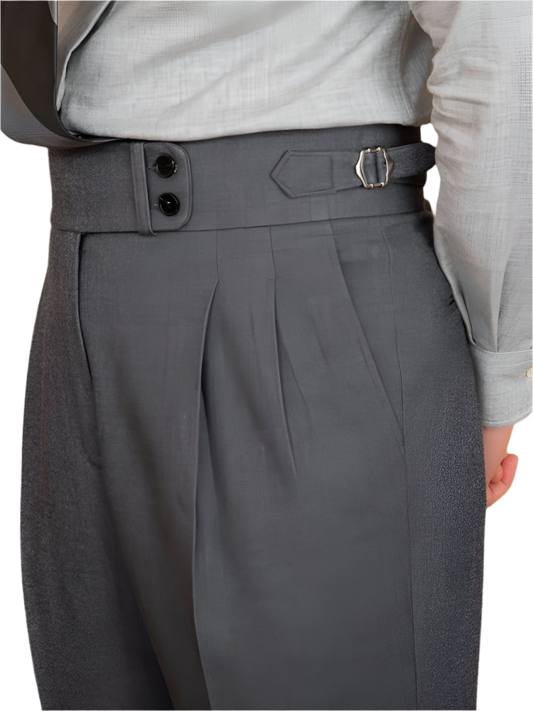 Men's British Commuter Anti-wrinkle Retro Trendy Business Slim-fit Casule Pants