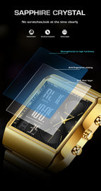 Foxbox Man Classic Stylish Watch Automatic Quartz Movement Steel Band Waterproof Men's Watch - Acquisti Online