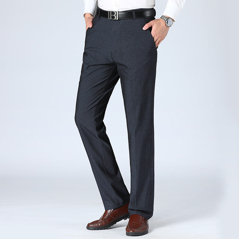 Men's Straight-leg Pants Loose High Waist Suit Pants - Acquisti Online