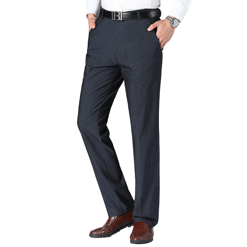 Men's Straight-leg Pants Loose High Waist Suit Pants - Acquisti Online