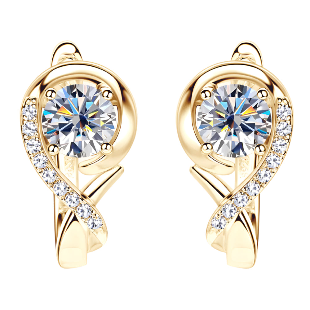 Women's Fashion Sterling Silver Moissanite Earrings