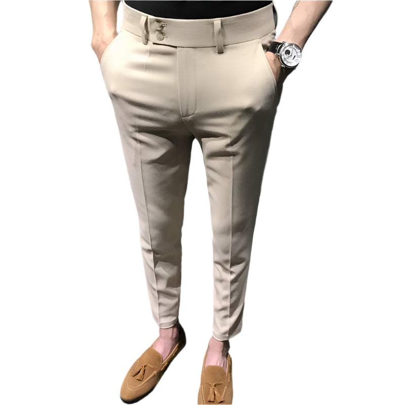 Men's Slim Fit Versatile Casual Cropped Pants