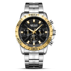 Multifunctional Business Watch Steel Band Quartz Watch