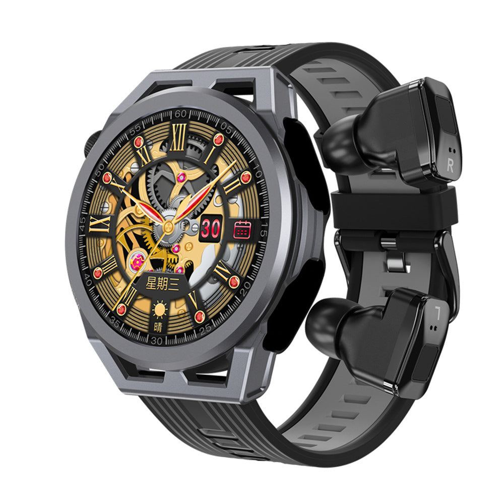 Orologio intelligente con auricolari Tws Bluetooth BT, chiamata, monitoraggio del fitness, pagamento NFC, monitoraggio della salute, modalità multi-sport, orologio intelligente