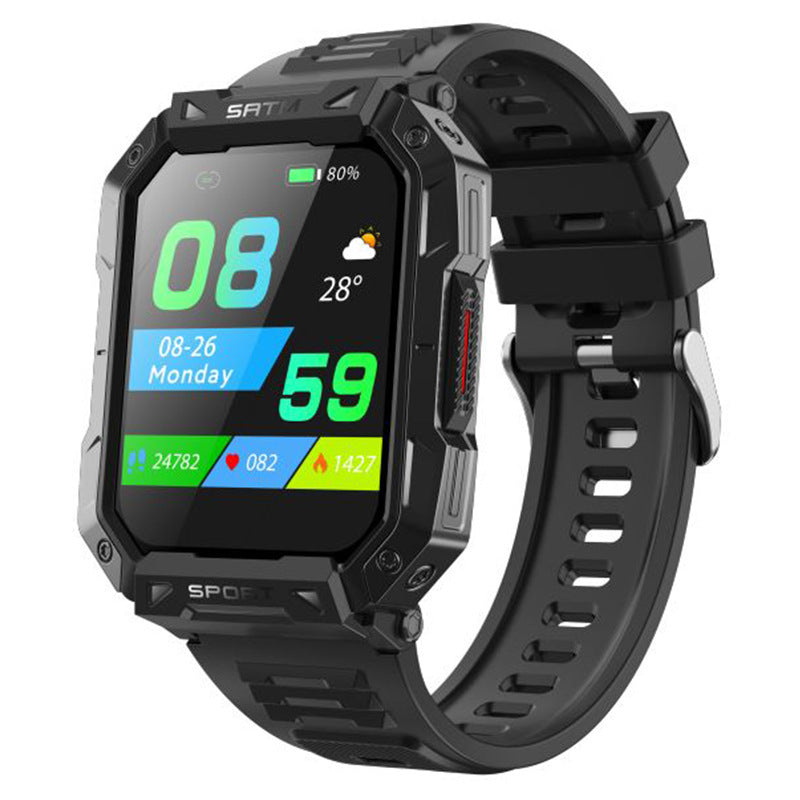 F307 Smart Watch 2.1 con schermo grande, a tre prove, Bluetooth, per chiamate, monitoraggio della frequenza cardiaca, della pressione sanguigna e della glicemia, orologio sportivo