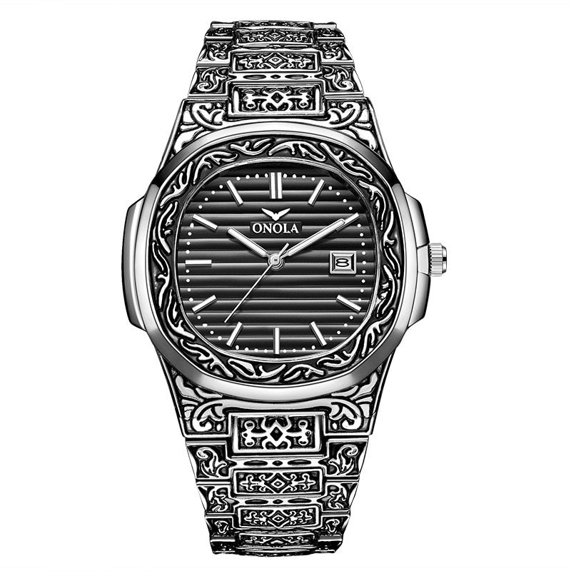 Modieuze quartzhorloges voor dames, merk ONOLA Golden roestvrijstalen horloge, luxe design quartzhorloge voor dames