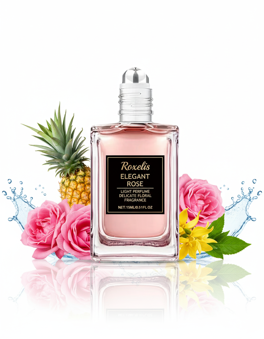 Roxelis Elegant Rose Perfume 15ml Light Perfumes Rose Essential Oil Fragrance Water Pheromone Delicate Floral Women's Perfumes - Acquisti Online