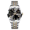 NIBOSI 2623 Orologio di lusso da uomo con specchio a rombo, automatico, data, settimana, impermeabile, orologio da polso luminoso