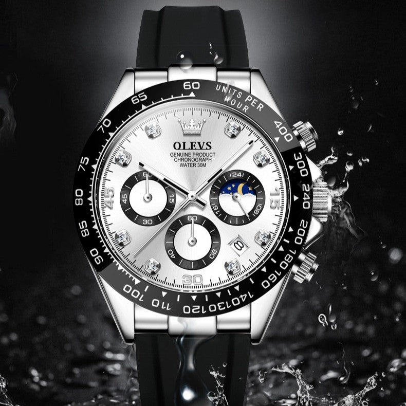 OLEVS Man Luxury Waterproof Chronograph Sport Wristwatch - Acquisti Online