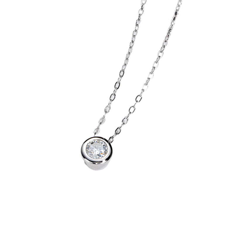 Karat Moissanite Necklace S925 Sterling Silver Pendant