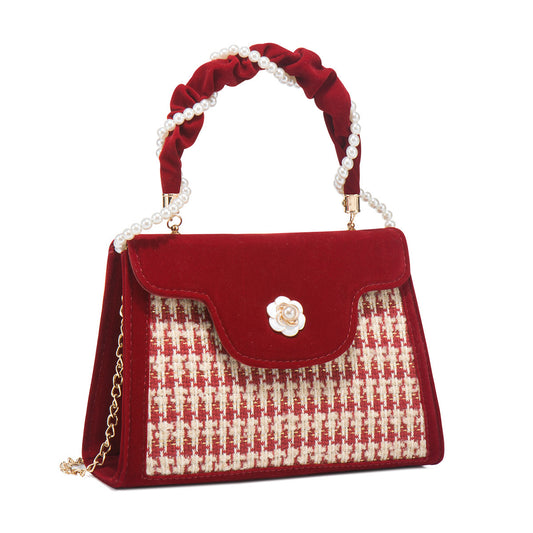 Women's rade Elegant Red Niche Red Small Bag