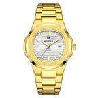 HOURSLY HY1371 Fashion China Man Quartz Watch Exclusive Steel Strap Water Resist Luminous Calendar Casual Men's Watch
