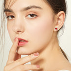 Birthstone Zircon Earrings for Women Heart Shape Stud Earrings