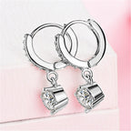 Fashionable Women's Copper Zircon Earrings