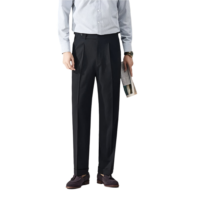 Fashion Seersucker Men's Pants Thin Straight Loose