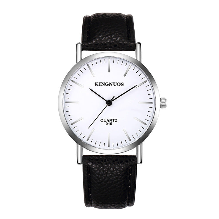 Modieus dames quartzhorloge, luxe design, originele leren band, roestvrij staal, waterdicht dames quartzhorloge
