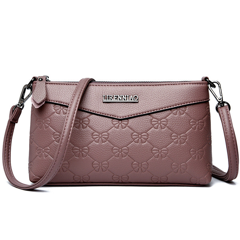 Schoudertas voor dames, multifunctionele tas met ritsvak, crossbodytas met reliëf PU-textuur, schoudertas voor dames