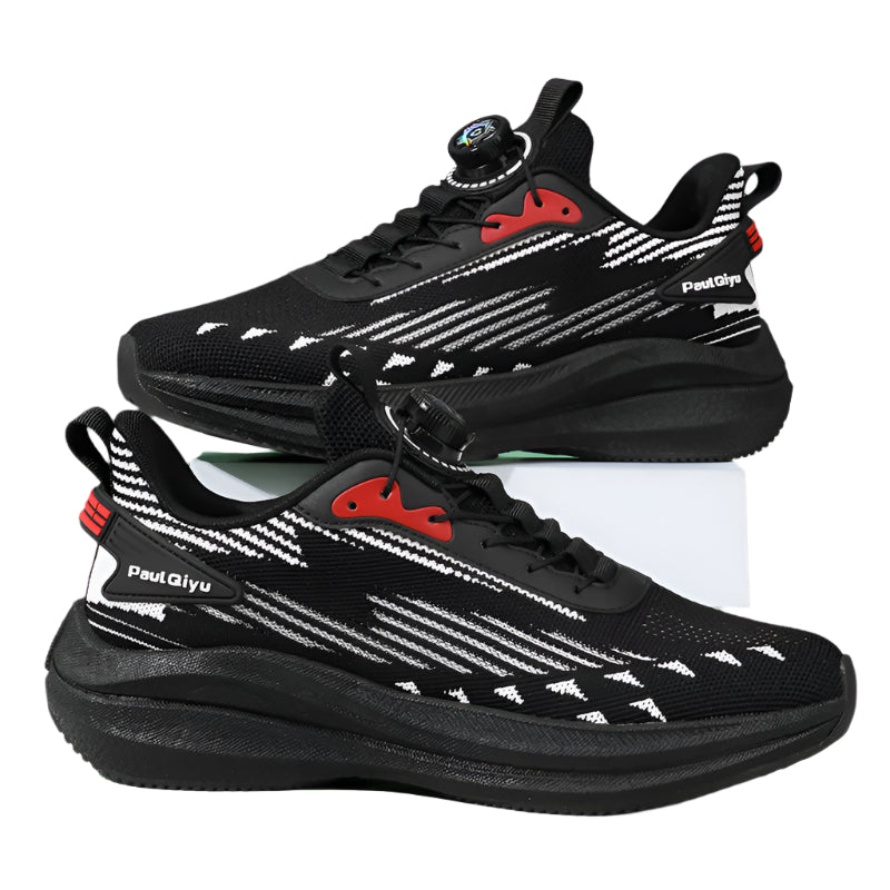 Fashion Rotating Buckle Fly-kit Mesh Casual Sports Running Men's Shoes