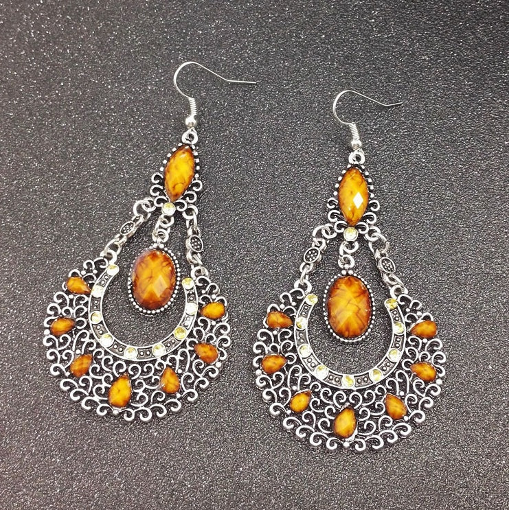 Bohemian water droplets tassel earrings - Acquisti Online