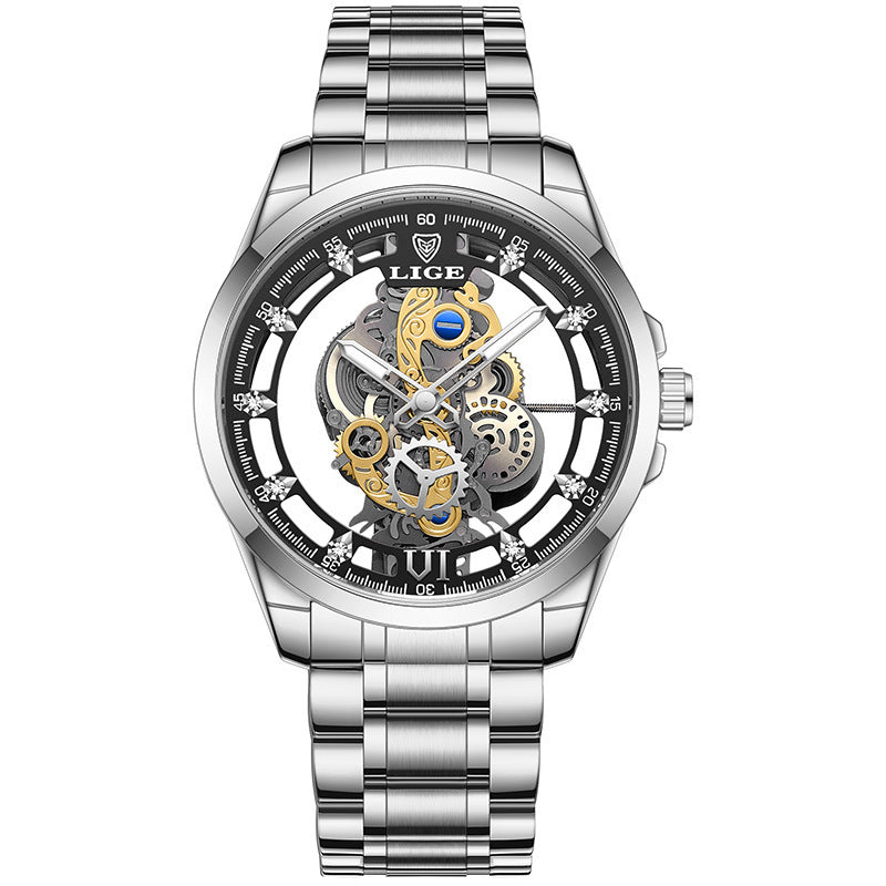 LIGE LG8997 Men's Luxury Sports Waterproof Leather Band Watch - Acquisti Online