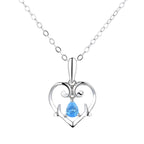 S925 Sterling Zilveren Jong Meisje Hart Ketting