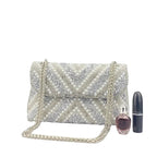 Water Diamond Underarm Handheld Bag with Inlaid Diamond Color Diamond Chain - Acquisti Online