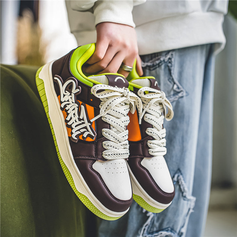 Fashion niche men's shoes lace up flat bottom four season shoes - Acquisti Online