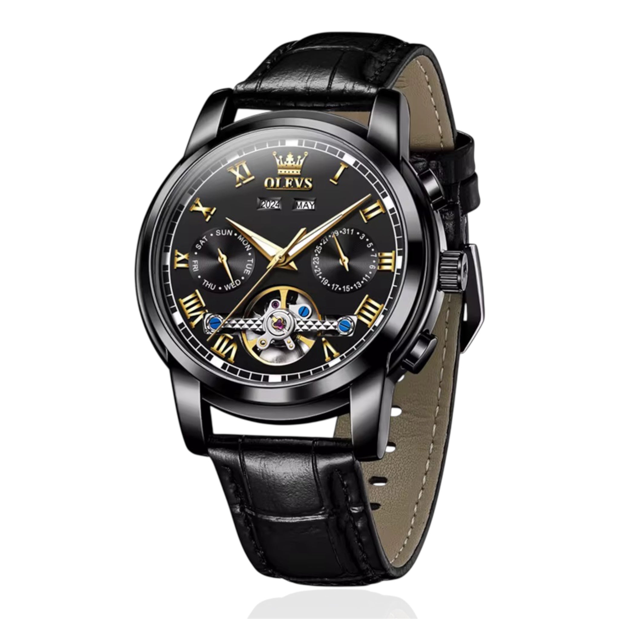 OLEVS 6607 Man watch Waterproof Luminous Multifunctional Automatic Mechanical Watch - Acquisti Online