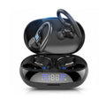 VV2 Draadloze Oordopjes Bluetooth Headset Binaurale Oorhaak Touch Control Hoofdtelefoon Met LED-scherm Hoofdtelefoon