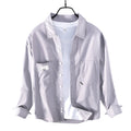 Men's Fashionable Shirt Casual Long-sleeved Cotton Shirt High Quality Stylish Plus Size Embroidery Men's Coats Casual Shirts - Acquisti Online