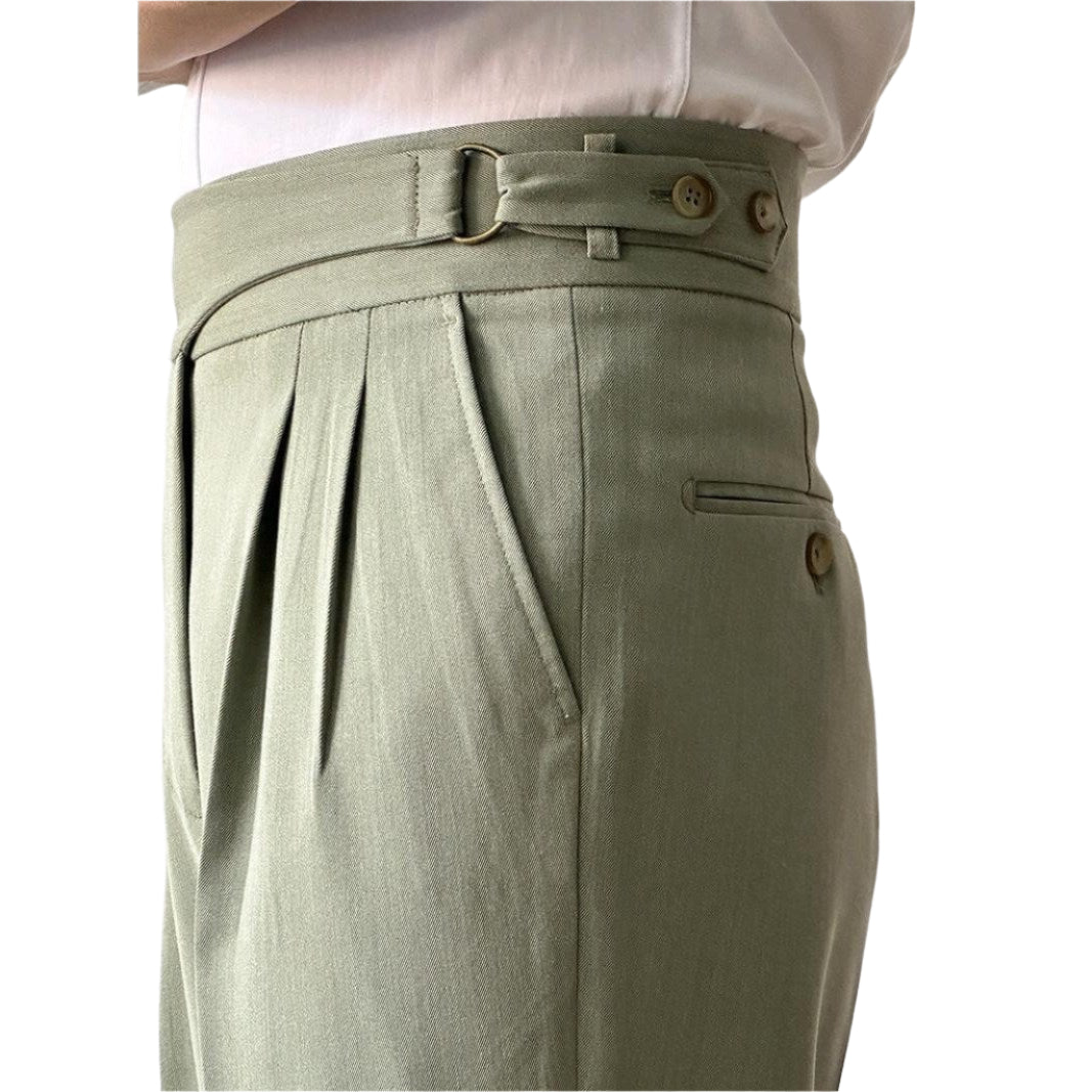 Men's High Waist Slim Fit Business Men's Casual Pant
