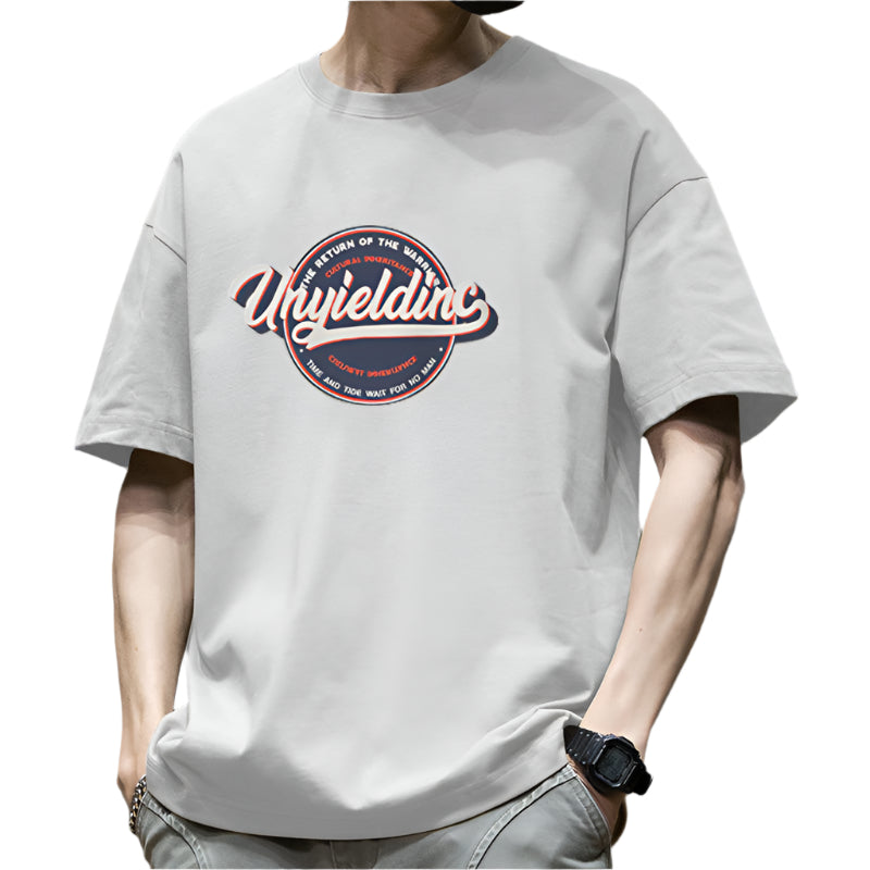 Men's Cotton Ins Round Neck Loose Top T-shirt